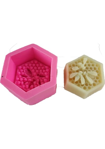 3D Arı Petek Fondan Bakeware Kalıpları Silikon El Yapımı Sabun Kalıpları Kek Dekorasyon Aracı Çikolata Pasta Tatlı Sabun Kalıbı (Yurt Dışından)