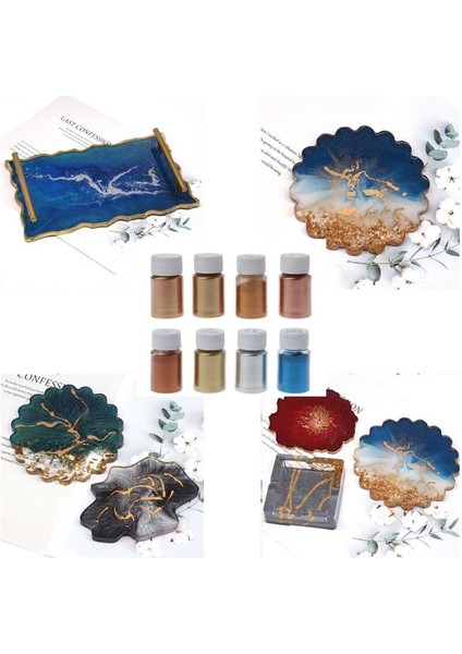 No.1 Tarzı Bakır Metalik Boya Toz Alçı Mücevherli Metal Tonları Mika Inci Tozu Pigment Boya Epoksi Reçine Sabun Yapımı (Yurt Dışından)
