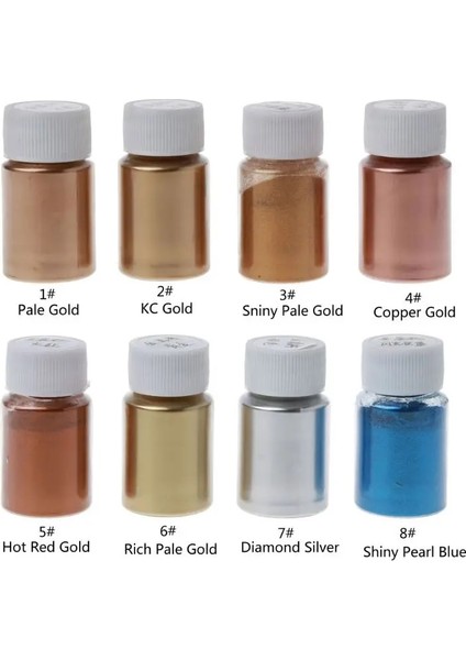 No.1 Tarzı Bakır Metalik Boya Toz Alçı Mücevherli Metal Tonları Mika Inci Tozu Pigment Boya Epoksi Reçine Sabun Yapımı (Yurt Dışından)