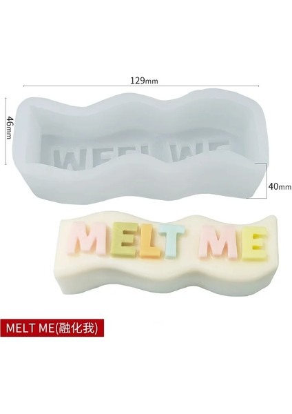 Melt Me Stili Avrupa ve Amerikan Harfler Aromaterapi Mum Silikon Kalıp Manuel Dıy Dalgalı Desen Alçı Aroma Mumlar Için Ingilizce Kalıplar (Yurt Dışından)