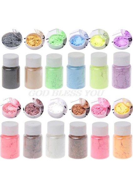 No.4 Tarzı 12 Renk Sedefli Mika Pigment Tozu Gökkuşağı Uv Reçine Epoksi El Sanatları Dıy Takı Yapımı El Yapımı Sabun Boyama Tozu Dro (Yurt Dışından)