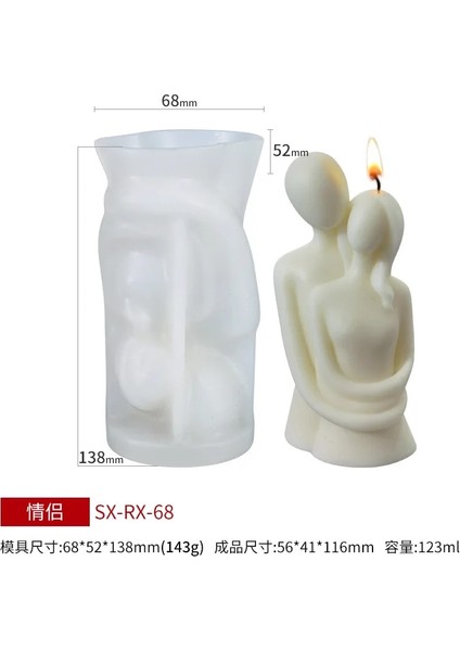 D Stili 3D Çift Sarılma Mum Silikon Kalıp Karakter Heykeli Dıy El Yapımı Epoksi Reçine Kalıp Aromaterapi Alçı Mum Kalıp Reçine Kalıp (Yurt Dışından)