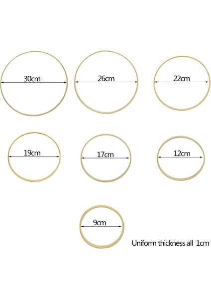 17CM-5PCS Tarzı M Halka Yuvarlak Ahşap Bambu Çember Çerçeve Dıy Çapraz Dikiş Nakış Dikiş El Sanatları Araçları Düğün Dekorasyon (Yurt Dışından) modelleri