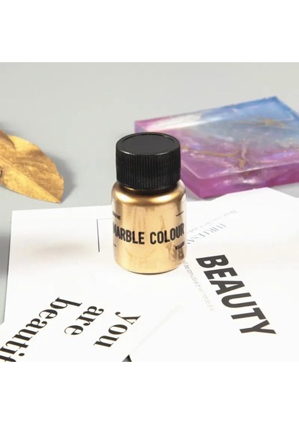 S Tarzı 15G Ayna Metal Doku Inci Tozu Epoksi Reçine Renklendirici Glitter Mermer Metalik Pigment Reçine Boya Takı Yapımı (Yurt Dışından)
