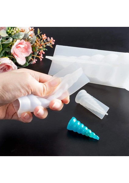 Orta Stil Dıy 3D Unicorn Silikon Mum Kalıp Epoksi Reçine Vertebral Noel Ağacı Kalıp Fondan Kek Çikolata Pişirme El Yapımı Sabun Kalıpları (Yurt Dışından) modelleri
