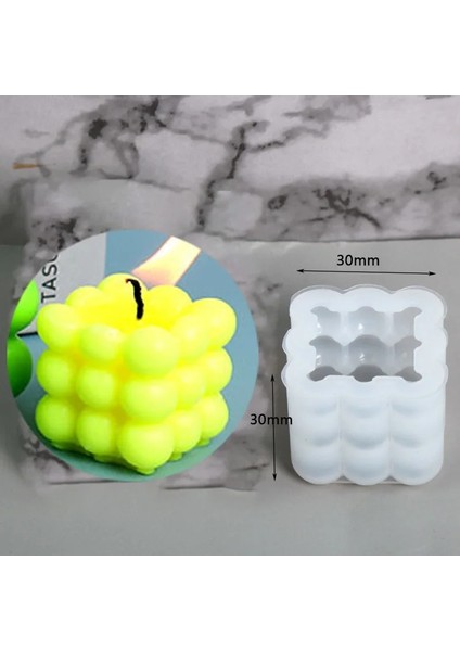 9 Rubik Küp-S Stili Yeni 3D Mum Kalıpları Soya Balmumu Silikon Kalıp Aromaterapi Alçı Mum Diy Mum Kalıp El Yapımı Sabun Kalıp Mum Yapımı Malzemeleri (Yurt Dışından)