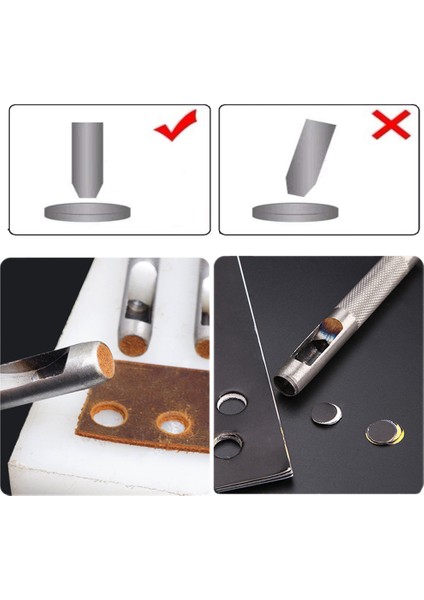 10X10CM Tarzı Yuvarlak Deri Şekli Delik Delme Kiti Kemer Içi Boş Dıy Punch Seti Metal Kesici Aracı Watch Band Craft Giyim Için Canva Kağıt (Yurt Dışından) modelleri