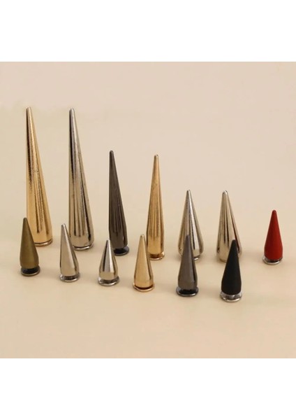 Model 1 Stili Olid Metal Screwback Koni Çiviler Mermi Başak Uzun Punk Deri El Sanatları Çanta Için Perçinler Konfeksiyon Giyim Ayakkabı Dıy Dekor (Yurt Dışından) fiyatları