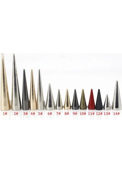 Model 1 Stili Olid Metal Screwback Koni Çiviler Mermi Başak Uzun Punk Deri El Sanatları Çanta Için Perçinler Konfeksiyon Giyim Ayakkabı Dıy Dekor (Yurt Dışından) modelleri