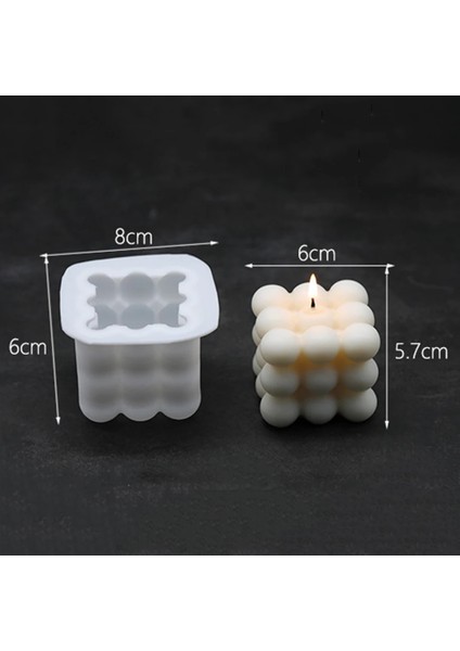 8.5X8.5X6CM Stili Kare Küp Mum Kalıp Soya Balmumu Uçucu Yağ Aromaterapi Mum Dıy Bulut Şekli Mum Malzeme Balmumu 3D Silikon Kalıp (Yurt Dışından) fiyatları