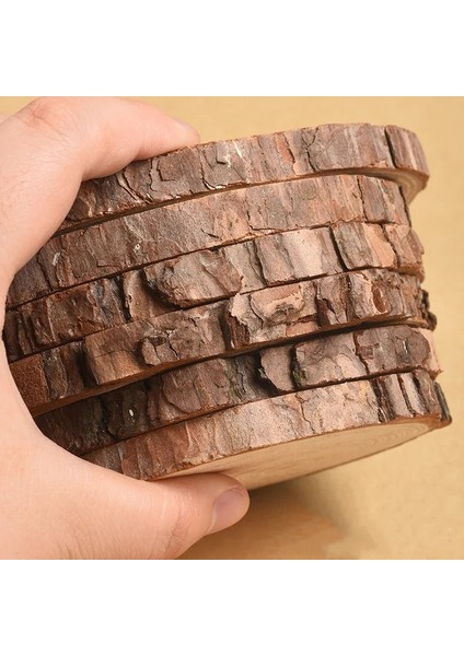 Şövale 18X24CM Tarzı Kalın 1 Paket Doğal Çam Yuvarlak Bitmemiş Ahşap Dilimleri Ağaç Kabuğu ile Daireler Günlük Diskler Dıy El Sanatları Düğün Parti Boyama (Yurt Dışından) fırsatları