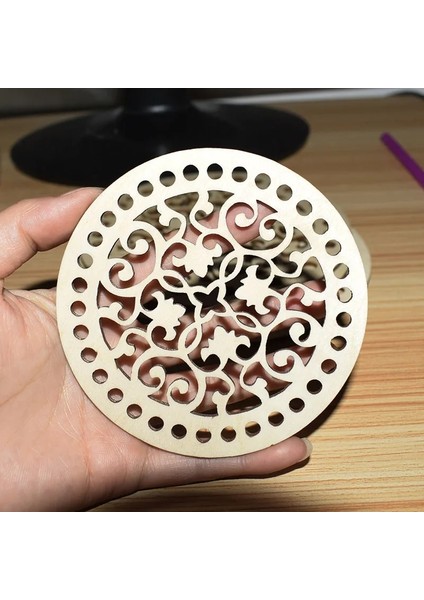 26CM Tarzı 3mm 6 Adet Ahşap Alt Sepet Tığ Işi cm Lazer Kesim Ahşap Bitmemiş Boş Kanaviçe Oyma Ahşap Döşeme Tahtası El Dokuması (Yurt Dışından)