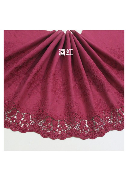 Şarap Tarzı 3 Yard Beigenatural Beyaz Yaygın Nefis COTTON100% Kumaş Nakış Dantel Trim Dıy Aksesuarları Dantel Kumaş Genişliği 36CM 3ydslot (Yurt Dışından)