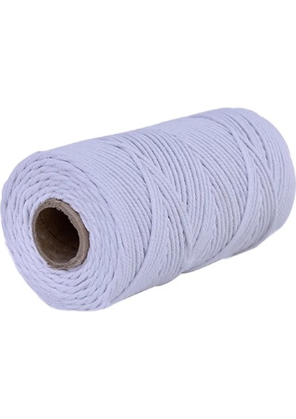 No.16 Tarzı 110 Yard 3mm Makrome Pamuk Kordon Renkli Halat Bej Bükülmüş El Sanatları Dıy Ev Tekstili Dekoratif Tedarik Makrome Dize (Yurt Dışından)