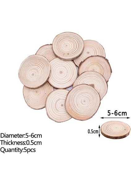 5-6cm-5pcs Tarzı Bitmemiş Ahşap Yuvarlak Kalp Ahşap Etiket Doğal Ahşap Dilim El Yapımı Ahşap El Sanatları Dıy Ahşap Boyama Ev Asılı Dekorasyon Için (Yurt Dışından)