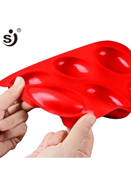 Rastgele Renk Stili Sj Dıy Silikon Kalıplar Sabun Kalıp Oval El Yapımı Sabun Yapımı Için Araçlar 3D 6 Sabun Formları (Yurt Dışından)