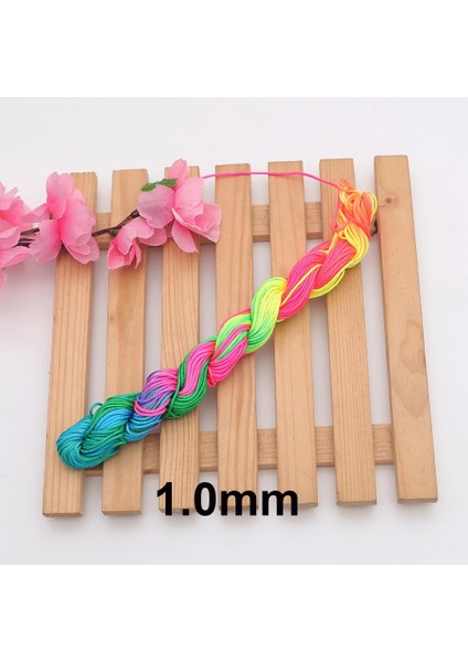 2.0mm Tarzı Makrome Naylon Kordon Kumihimo Gökkuşağı Diy El Yapımı Bilezik Halat Düğüm Takı Bulma Boncuk Shamballa Stirng Fasmıley DC01 (Yurt Dışından)