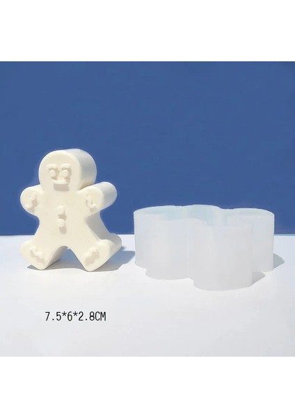 7.5X6X2.8 cm Stili 3D Noel Ağacı Aromaterapi Alçı Mum Kalıpları Zencefilli Kurabiye Adam El Yapımı Mum Pişirme Araçları Çikolata Için Silikon Kalıp (Yurt Dışından)