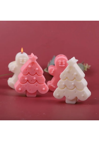 7.5X6X2.8 cm Stili 3D Noel Ağacı Aromaterapi Alçı Mum Kalıpları Zencefilli Kurabiye Adam El Yapımı Mum Pişirme Araçları Çikolata Için Silikon Kalıp (Yurt Dışından) modelleri