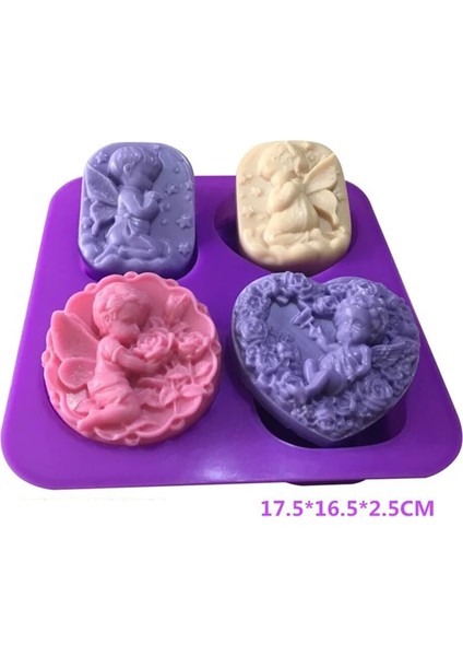 Erkek Melek Tarzı Melek Bebek Silikon Sabun Kalıp El Yapımı Sabun Yapımı Çikolata Kalıp Puding Kalıpları Buz Küpü Tepsisi Reçine Kil Kek Dekorasyon Araçları (Yurt Dışından)
