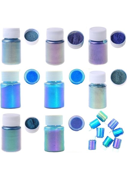 NO.8055 Stili Ayna Bukalemunlar Pigment Sedefli Epoksi Reçine Glitter Sihirli Renksiz Toz Reçine Renklendirici Takı Yapımı Araçları (Yurt Dışından) indirimleri