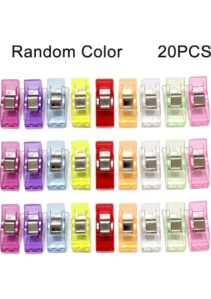 Renkleri Karıştırın 20PCS Stili Pcs Çok Amaçlı Dikiş Klipleri Dıy Kapitone Dikiş Craft Için Renkli Plastik Bağlama Klipleri Dikiş Bağlama Araçları (Yurt Dışından)