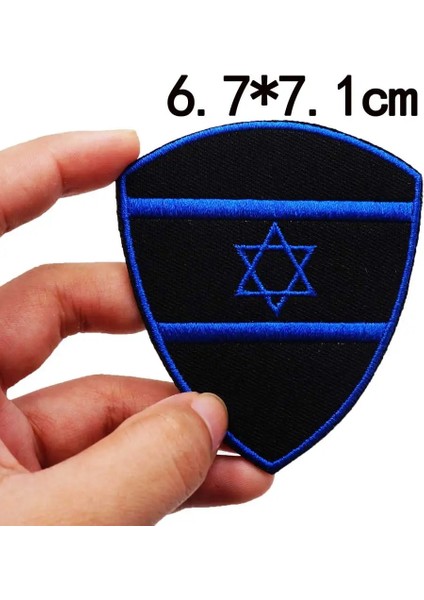 FLAG37-3 Ütüyle Stil Israil Polis Ordusu Askeri Hava Kuvvetleri Yahudi Yıldız Işlemeli Yama, Kanca Destekli (Yurt Dışından) fırsatları