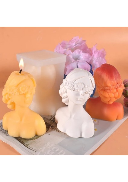 B Tarzı Yeni Kapalı Göz Kız Aromaterapi Mum Kalıbı Gözü Kapalı Tartışma Güzellik Alçı Reçine Kalıp Silikon Kalıp Mum Yapma Kalıpları (Yurt Dışından) fiyatları