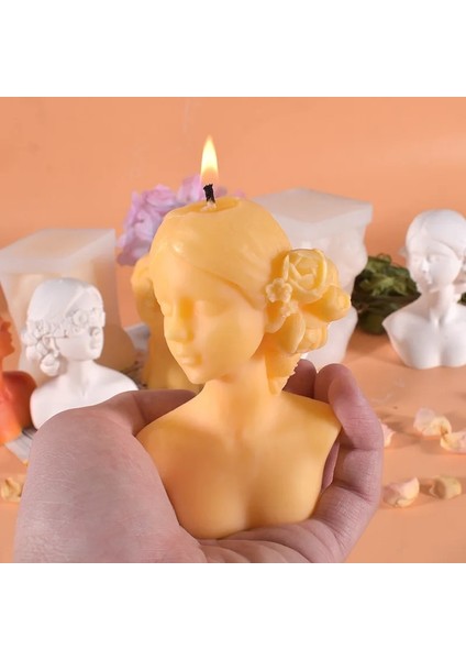 B Tarzı Yeni Kapalı Göz Kız Aromaterapi Mum Kalıbı Gözü Kapalı Tartışma Güzellik Alçı Reçine Kalıp Silikon Kalıp Mum Yapma Kalıpları (Yurt Dışından) modelleri