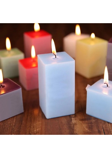 C Stili Kare Silindir Mum Kalıbı Akrilik Sabun Kalıbı Aromaterapi Mum Yapımı Aracı Akrilik Kalıp El Yapımı Sabun Yapımı Malzemeleri (Yurt Dışından)