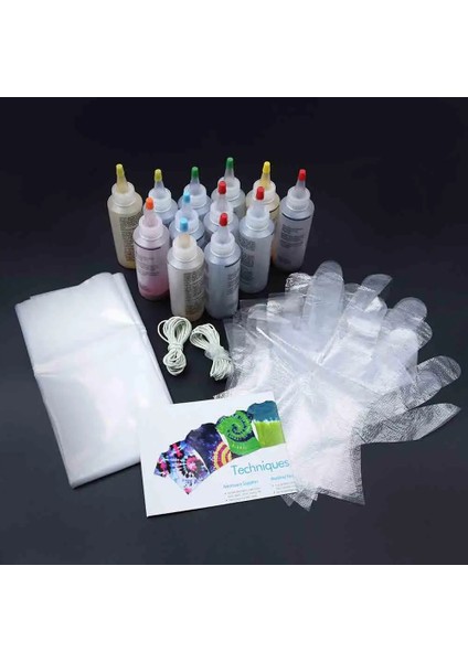 Yeşil 100ML Tarzı Soğuk Su Renkli Bir Adım Sanat Zanaat Pigment Kumaş ile Kalıcı Dekorasyon Toksik Olmayan Dıy Tekstil Boya Batik Kiti (Yurt Dışından)