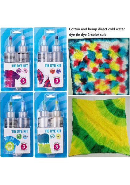 Yeşil 100ML Tarzı Soğuk Su Renkli Bir Adım Sanat Zanaat Pigment Kumaş ile Kalıcı Dekorasyon Toksik Olmayan Dıy Tekstil Boya Batik Kiti (Yurt Dışından)