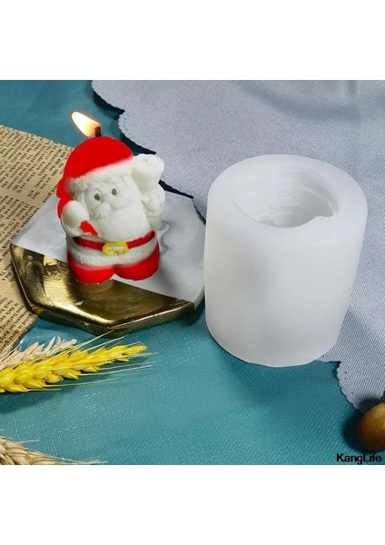 C Stili Noel Serisi Mum Silikon Kalıp Dıy Yaratıcı Noel Ağacı Santa Kokulu Mum Kalıp Kalemlik Saksı Süslemeleri (Yurt Dışından) fırsatları