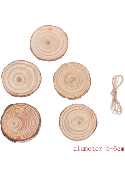 5-6cm Tarzı Lot Yuvarlak Şekil El Yapımı Ahşap Parça Asılı Kolye Doğal Ahşap Süsleme Scrapbooking Ahşap Dıy El Sanatları Ev Dekorasyonu (Yurt Dışından)