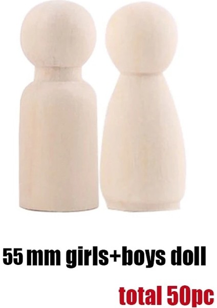 55 mm Erkek ve Kız Stili Birçok Mmmm Ahşap El Sanatları Kız ve Erkek Diy El Yapımı Boş Ev Dekorasyon Bebek Oyuncakları Peg Bebekler Bebek Odası Için Ahşap El Sanatları (Yurt Dışından)