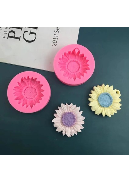Ayçiçeği Kalıp Stili Ayçiçeği Silikon Kalıplar Ayçiçeği Aromaterapi Mum Alçı Sabun Kalıp Fondan Kek Dekorasyon Aracı Reçine El Sanatları Diy Kalıp (Yurt Dışından)