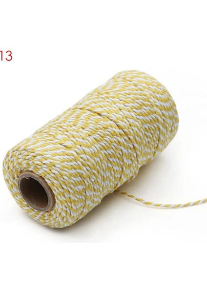 No.13 Tarzı 100METERSROLL 2ply Fırıncılar Sicim Dize Pamuk Kordonlar Halat Ev Dekorasyonu Için El Yapımı Noel Hediyesi Ambalaj Zanaat Projeleri Dıy Kordon (Yurt Dışından)