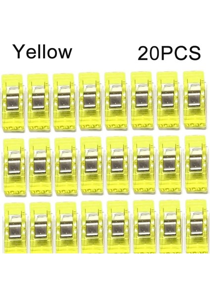 SARI-20PCS Tarzı Çok Amaçlı Dikiş Klipsleri Renkli Bağlama Klipsleri Plastik El Sanatları Kapitone Klipsleri Dikiş Bağlama Için Dikiş El Sanatları Kelepçeleri (Yurt Dışından)