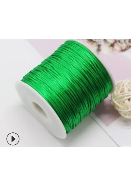 233 Zümrüt Tarzı 1mm Halat Saten Rattail Polyester Naylon Kordonlar Dize Çin Düğüm Kordon Dıy Bilezik Takı Yapımı Malzemeleri 50 Metre Rulo (Yurt Dışından)