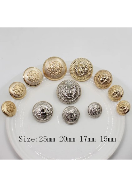 25 mm Gümüş Aslan Stili Altın Gümüş Renk Metal Aslan Tarzı Düğmeler Alaşım Konfeksiyon Aksesuarları Dıy Malzemeleri Dikiş Aksesuarları Düğün Zanaat Malzemeleri (Yurt Dışından) modelleri