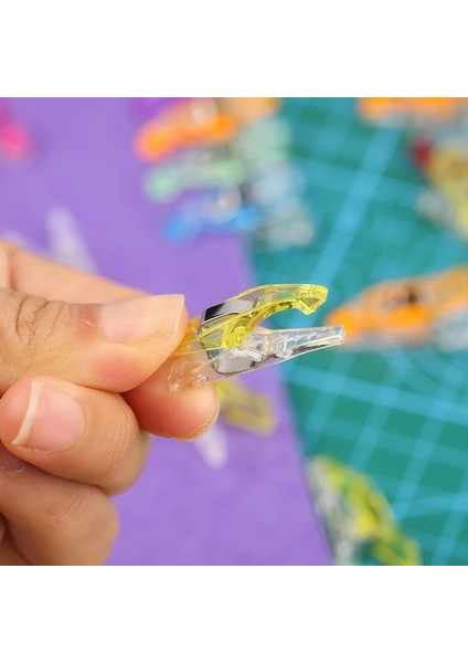 20 Adet Mavi Stil Mıusıe Kumaş Klipler Konfeksiyon Klip Plastik Klipler Patchwork Dekorasyon Için Renkli Dikiş Klipleri Kelepçe Giysileri (Yurt Dışından)