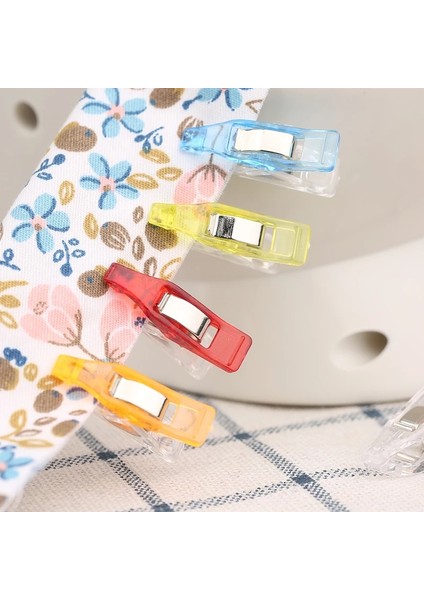 20 Adet Mavi Stil Mıusıe Kumaş Klipler Konfeksiyon Klip Plastik Klipler Patchwork Dekorasyon Için Renkli Dikiş Klipleri Kelepçe Giysileri (Yurt Dışından)