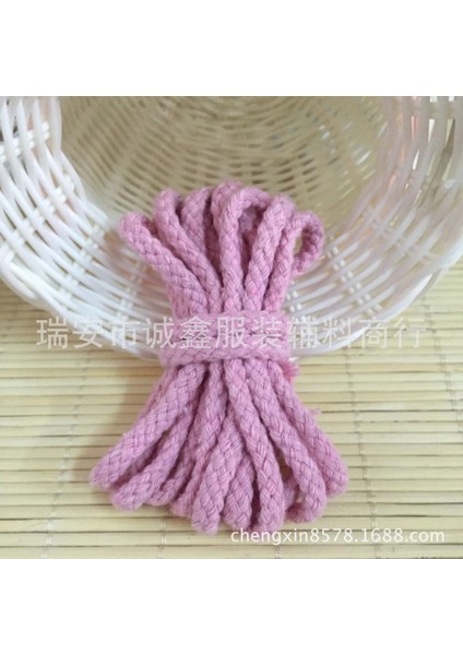 Açık Pembe Tarzı 10 Yards 5mm Pamuk Halat Zanaat Dekoratif Bükülmüş Kordon Halat El Yapımı Dekorasyon Için Dıy Kordon Ficelles Couleurs Iplik Kordon (Yurt Dışından)