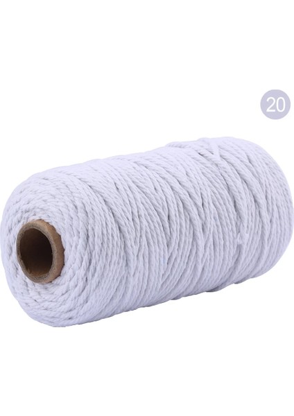 Renk 20 Tarzı 2mm Halat Bükülmüş Kordon % 100% Pamuk Halat Renkli Sicim Fil Makrome Kordon Dize Iplik Parti Düğün Dekorasyon Aksesuarı Dıy Kordon (Yurt Dışından)