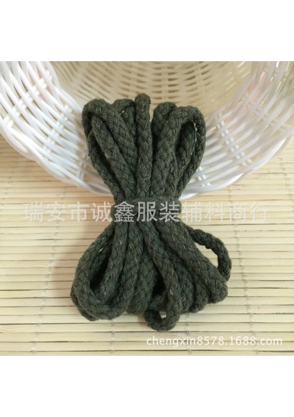 Ordu Yeşili Tarzı 10 Yards 5mm Pamuk Halat Zanaat Dekoratif Bükülmüş Kordon Halat El Yapımı Dekorasyon Için Dıy Kordon Ficelles Couleurs Iplik Kordon (Yurt Dışından)