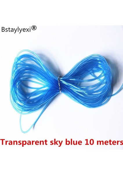 Siyah Nikel Tarzı 10 Metre Şeffaf Güzel Mix Renk 2mm Hollow Kauçuk Boru Kordon Halat Kapak Bellek Tel Yenilik El Sanatları (Yurt Dışından)