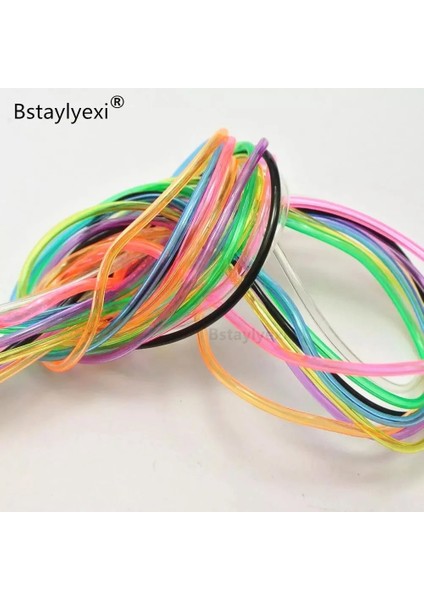 Siyah Nikel Tarzı 10 Metre Şeffaf Güzel Mix Renk 2mm Hollow Kauçuk Boru Kordon Halat Kapak Bellek Tel Yenilik El Sanatları (Yurt Dışından) fiyatları