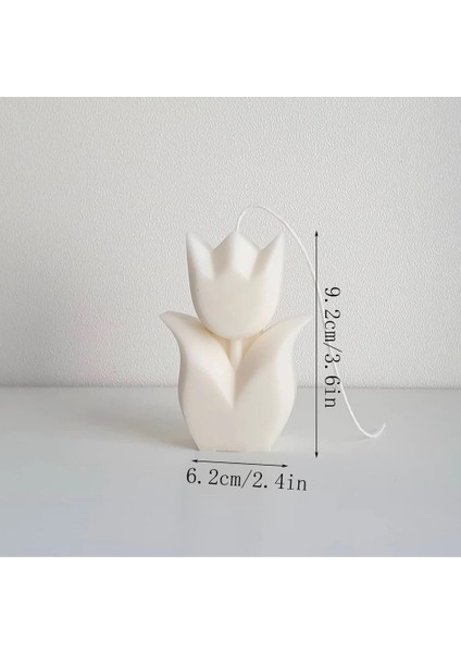 Lale Tarzı 3D Aşk Kalp Kokulu Mum Silikon Kalıp Diy Küp Alçı Sıva Konileri Şekilli Craft Kalıp El Yapımı Sabun Yapımı Ev Dekorasyonu (Yurt Dışından)