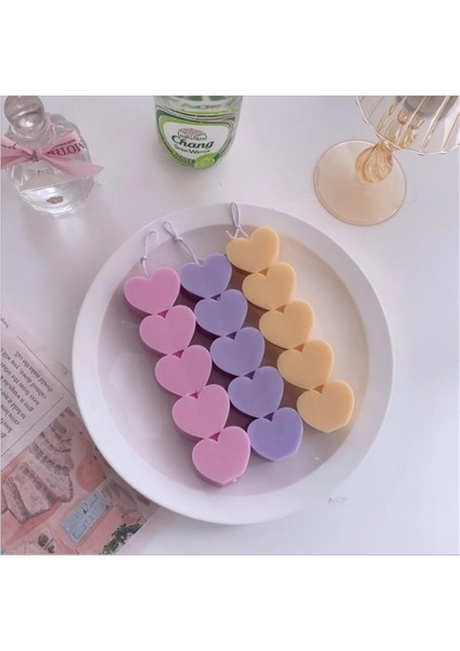 Lale Tarzı 3D Aşk Kalp Kokulu Mum Silikon Kalıp Diy Küp Alçı Sıva Konileri Şekilli Craft Kalıp El Yapımı Sabun Yapımı Ev Dekorasyonu (Yurt Dışından)