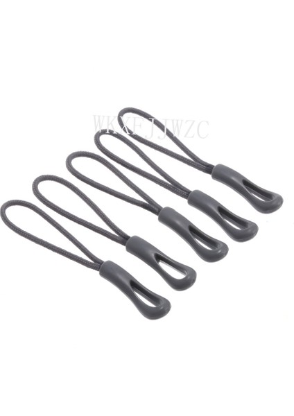 Gri Tarzı 10 Parça Fermuar, Kauçuk Tutuculu Güçlü Içi Boş Naylon Kordonu Çeker Herhangi Bir Fermuar Malzemesine Sığdırmak Için Çekin-Fermuar Sabitleyici (Yurt Dışından)